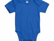 Bébi rövid ujjú kezeslábas BabyBugz Baby Bodysuit 12-18, Kobalt Organik