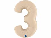JuniorShape - satin krém 3-as szám fólia lufi