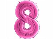 JuniorShape - fuxia 8-as szám fólia lufi