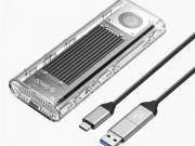 Orico Külső M.2 ház - TCM2-G20-S (USB-A -> M.2 NVMe(M-key; B&M Key), Max.: 4TB, 20 Gbps, szür