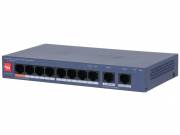 Dahua CS4010-8ET2GT-60 8x10/100 Mbps PoE + 2x1 Gbps uplink, 60W, Cloud Managed PoE Switch