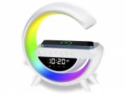 Vezeték nélküli töltő 5 az 1-ben Bluetooth, óra, hangszóró, RGB lámpa, ébresztő