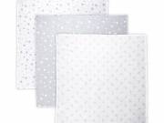 Lorelli Muszlin takaró 80x80 cm - Trio Grey Mix