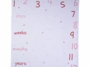Bubaba pamut babatakaró 70x90 cm - "My first year"- Pink