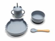 Lorelli Természetes szilikon 4 db-os étkészlet - Grey