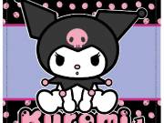 Hello Kitty Kuromi kéztörlő, arctörlő, törölköző 30x30cm