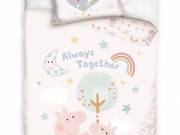 Peppa Malac 100% pamut gyermek ágyneműgarnitúra 100x135cm ágyneműhuzat + 40x60cm párnahuzat