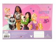 Disney Hercegnők Life A/4 spirál vázlatfüzet, 30 lapos