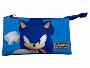 Sonic a sündisznó Modern 3 rekeszes tolltartó 22 cm