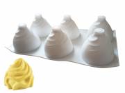 6 adagos habcsók alakú szilikon mousse forma