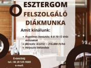 Esztergom legexkluzívabb helyén felszolgáló munkalehetőség!