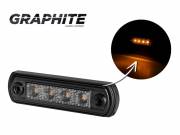 SÁRGA LED helyzetjelző lámpa (110x31) 12/24V FÜST BÚRÁVAL - TruckerShop