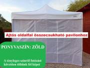 Vastag 3m ajtós oldalfal zöld oldalponyva rendezvény sátorhoz 280g/m2