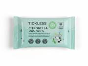 Természetes kullancs, bolha és szúnyogriasztó nedves törlőkendő, TICKLESS