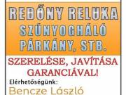Redőny, reluxa, szúnyogháló, párkány, stb. szerelése, javítása garanciával