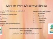 Könyvelés, nyomtatás, fénymásolás, laminálás