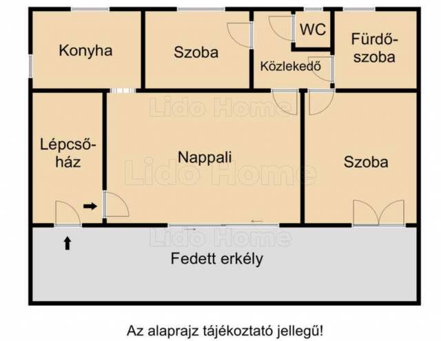 Balatoni panorámás, tágas kétszobás lakás kiadó Balatonalmádiban - Kép