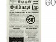 Szülinapi lap, vicces újság 60. születésnapra, szülinapi ajándék, 8 oldalas
