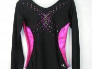 fekete pink strasszköves balettdressz h:58 cm mb: 65-94 cm 10 év 134 - 140 cm Decathlon