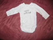 H&M oldalt patentos hosszú ujjú  body 1-2 hó 56 cm 