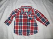 H&M piros kék kockás ing 9-12 hó 74-80 cm