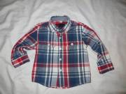 piros kék kockás ing 12-18 hó 80 - 86 cm Urban Rascals Denim 