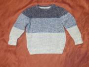kék kötött pulóver 2-3 év 92 - 98 cm Tu h: 42 cm mb:64-78 cm