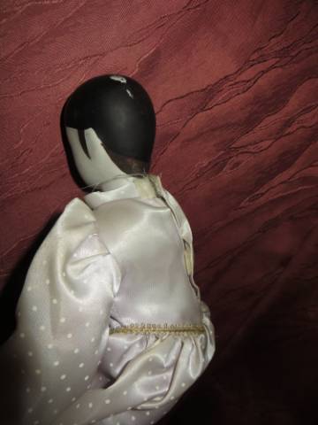 régi vintage Pierrot porcelán bohóc 7. magassága 40 cm - Kép