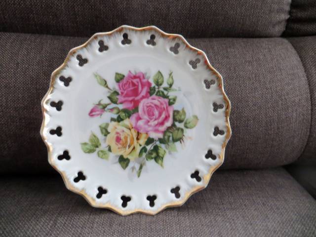 régi japán vintage porcelán kínáló tálka  dísztányér - Kép