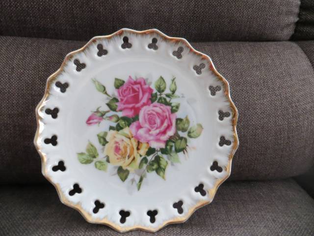 régi japán vintage porcelán kínáló tálka  dísztányér - Kép