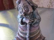régi vintage kerámia manó bohóc csavargó bohóc hobo clown 15 cm 