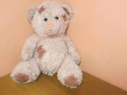 régi paws halványrózsaszín plüss maci mackó 34 cm foltos, vintage stílusú. 