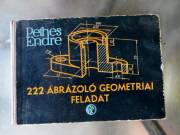 régi retro Pethes Endre: 222 ábrázoló geometriai feladat 1972, 3. kiadás
