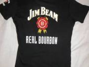 Jim Beam póló elől egyszínű fekete M-s h: 61 cm mb: 84-114 cm
