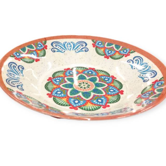 Azték mintás melamin tányér 22,9 cm - Kép