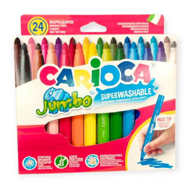 Carioca mosható filctoll készlet vastag heggyel – 24 db - Kép