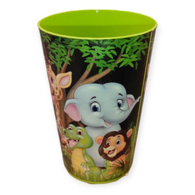 Dzsungel mintás műanyag pohár 340 ml - Kép