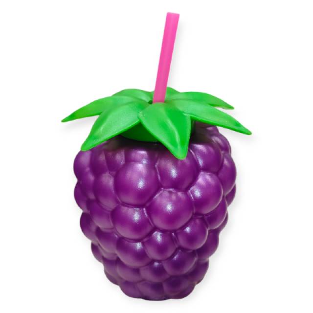 3D szeder pohár szívószállal 0,8L - Kép