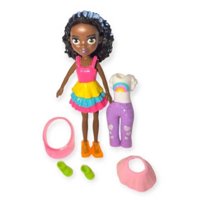 Mattel polly pocket mini baba – sötét bőrű változat - Kép
