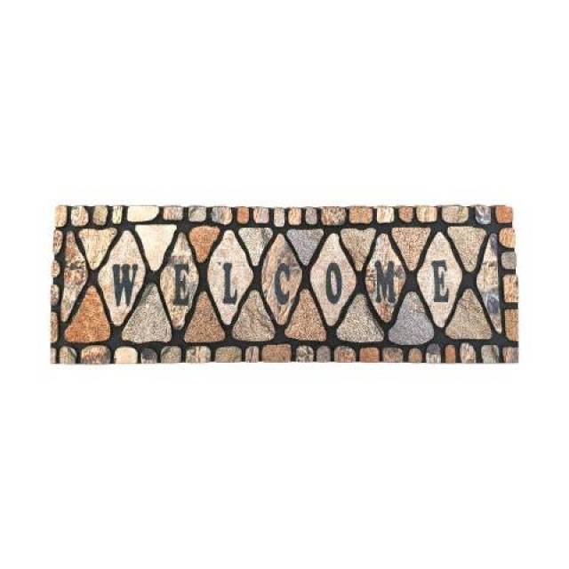 Üdvözlő lábtörlő kavics mintás fekete 75x25 cm - Kép