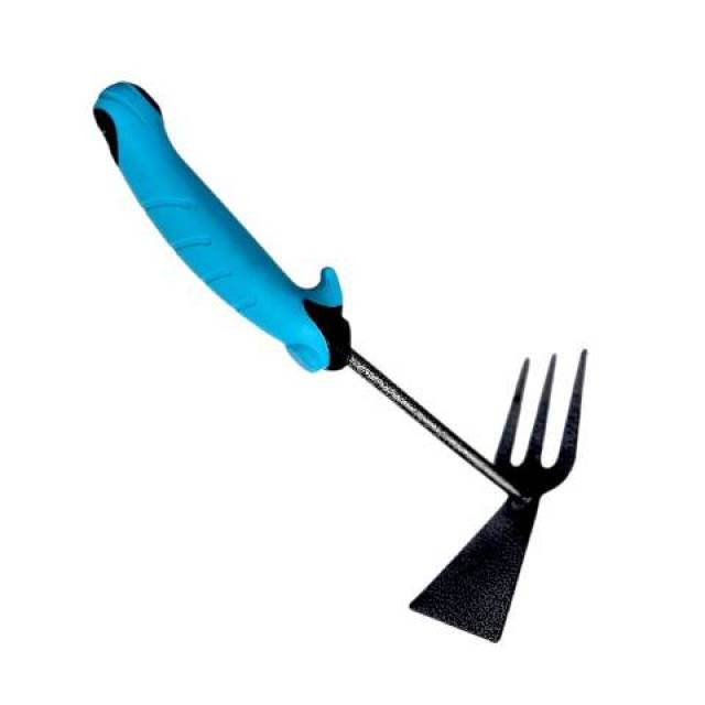 Dupla kerti kapa – kovácsolt fém fej, ergonomikus PP nyél, 30 cm - Kép