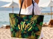 Good Vibes strandtáska zöld 42x15x43 cm