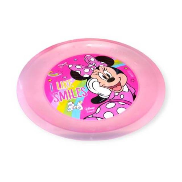 Újrafelhasználható rózsaszín Minnie party tányér 21 cm - Kép