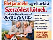 Életjáradék vagy eltartási szerződést kötnék országosan
